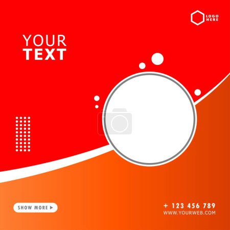 twibbon vector in red and orange with a modern style