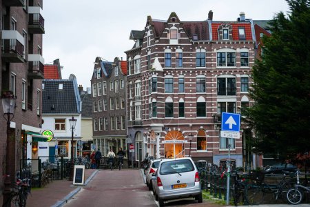 Photo for Weteringschans 111, 1017 SB Amsterdam, Netherlands - December 28, 2023: View to Weteringstraat street. - Royalty Free Image