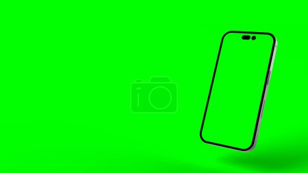 Photo for Animated smartphone with greenscreen display and background for app commercials, mockup show cases, mobile Website Presentations etc. High quality 4k footage - Royalty Free Image
