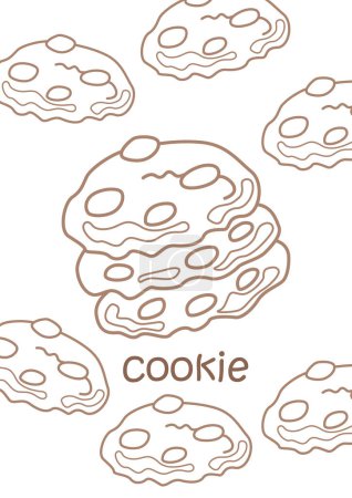 Alphabet C Pour Cookie Vocabulaire Leçon scolaire Coloriages de dessins animés Activité pour enfants et adultes