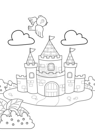 Niedliche Burg Klassiker Schlafenszeit Geschichten Humpty Dumpty Egg Cartoon Coloring Aktivität für Kinder und Erwachsene