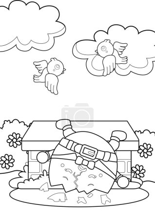 Lindos cuentos clásicos para dormir Humpty Dumpty Egg Cartoon Actividad para colorear para niños y adultos