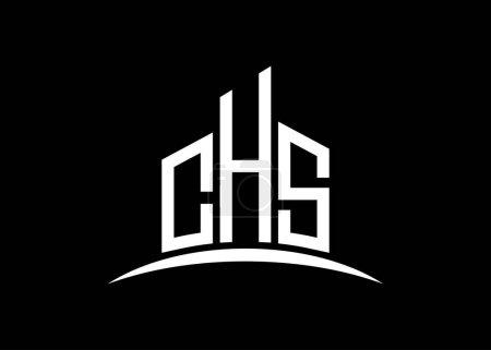 Photo for Letter CHS building vector monogram logo design template. Building Shape CHS logo. - Royalty Free Image