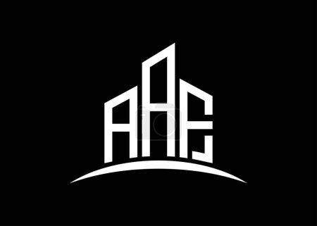 Photo for Letter AAF building vector monogram logo design template. Building Shape AAF logo. - Royalty Free Image