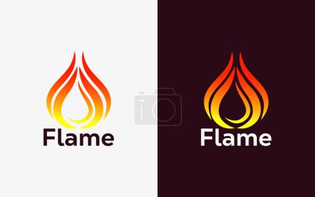 Minimalist Fire Flame logo design vector template. Modern colorful Fire Flame vector. Crest, ingle logo.