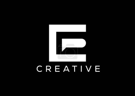 Kreative und minimale E-Chat-Logo-Vektorvorlage