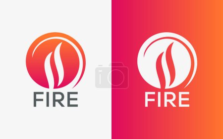 Logo vectoriel flamme de feu minimaliste. Logo vectoriel Bonfire coloré moderne. abstrait coloré logo feu