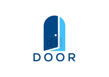 Creative and minimal door logo vector template