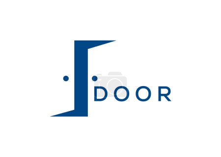 Creative and minimal door logo vector template