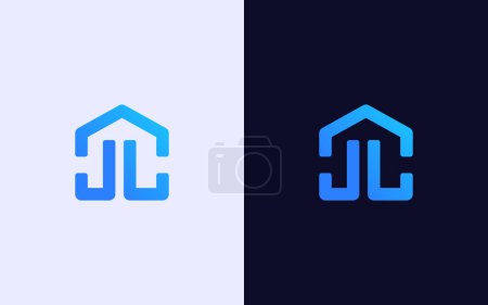 Kreative und minimale bunte Vektor-Vorlage für das Home-Logo. Modernes Haus-Logo