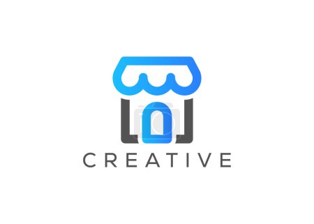 Minimal letter t store logo vector template