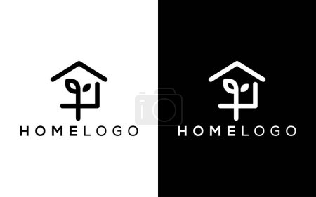 Icono minimalista Home logo vector. Logo vector inmobiliario Modern Home