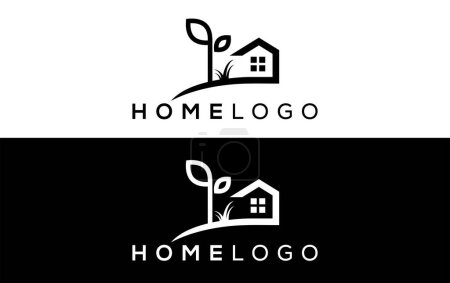 Minimalist Home icon vector logo. Modern Home real estate vector logo