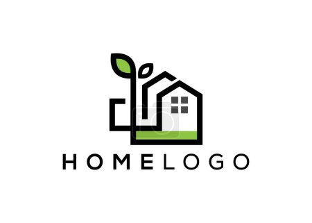 Logo vectoriel icône Home minimaliste. Logo vecteur immobilier Modern Home