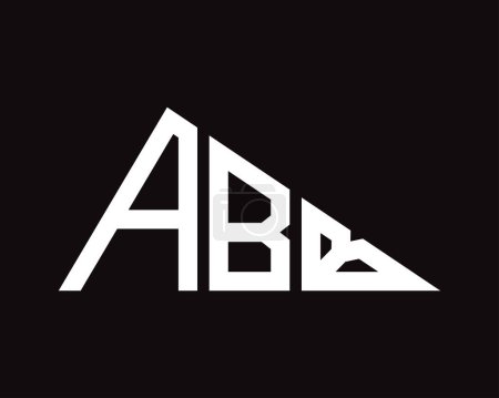 Téléchargez les illustrations : Forme de triangle ABB lettre logo design. - en licence libre de droit