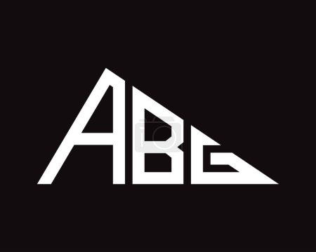 Triangle shape ABG letter logo design. 