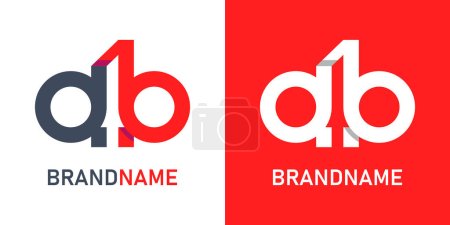 Letter ab logo design template