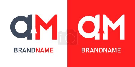 Letter am logo design template