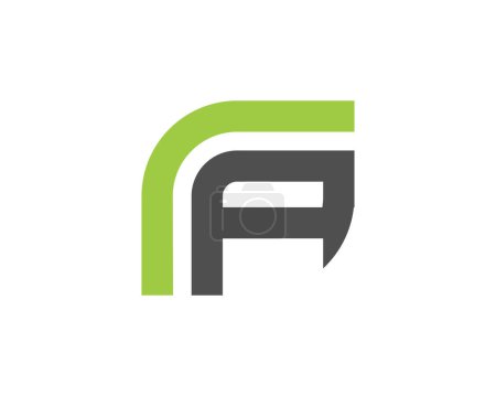 Minimal letter fa leaf logo template design 