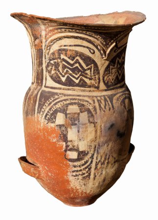 Photo for Funerary urn for children from the Santamariana culture (Argentina) from the 10th to the 15th century. - Royalty Free Image