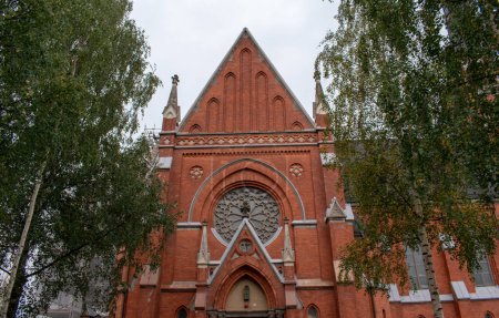 Foto de Lulea, Norrbotten, Suecia: La Catedral de la ciudad en el soleado día de otoño. octubre 6, 2023. - Imagen libre de derechos