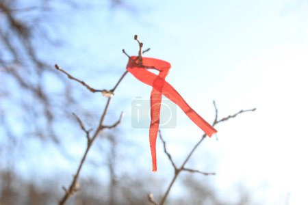 Foto de Símbolo mundial de solidaridad con las personas seropositivas y las personas que viven con el sida - Imagen libre de derechos