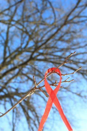 Foto de Símbolo de solidaridad con las personas seropositivas y las que viven con el sida - Imagen libre de derechos