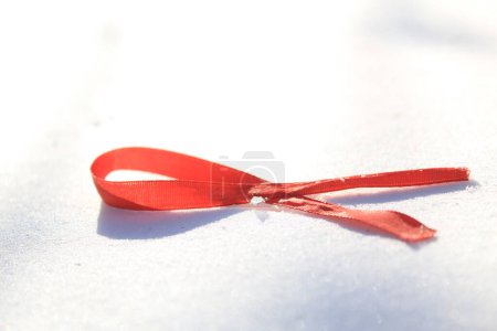 Photo for Symbol for solidarity with HIV-positive people and those living with AIDS - Royalty Free Image
