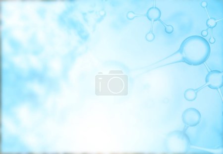Photo for Abstract molecules background. Blurred. 3d illustration - Royalty Free Image