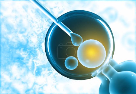 Foto de Fecundación in vitro. antecedentes médicos. Ilustración 3d fertilización vitro. antecedentes médicos. ilustración 3d - Imagen libre de derechos
