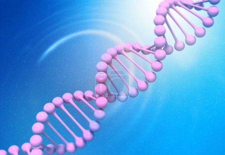 Foto de Filamentos de ADN en el fondo científico. Ilusión 3d - Imagen libre de derechos