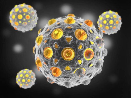 Photo for 3d rendering of viruses background - Royalty Free Image