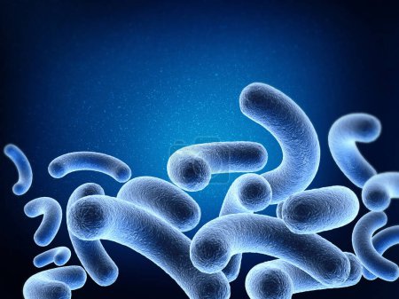 Photo for Bacteria cells background. 3d render - Royalty Free Image