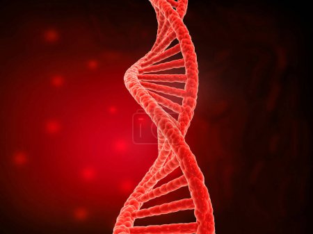 Téléchargez les photos : Structure de l'ADN sur fond abstrait. 3d rendu - en image libre de droit