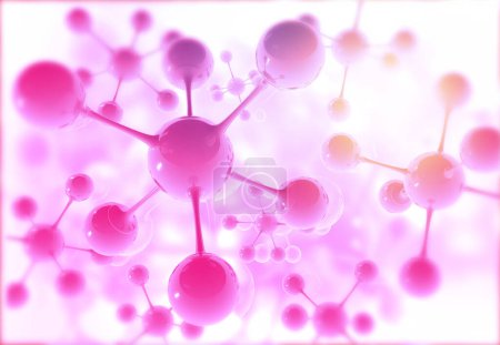 Foto de Resumen Molecule Background (en inglés). ilustración 3d - Imagen libre de derechos