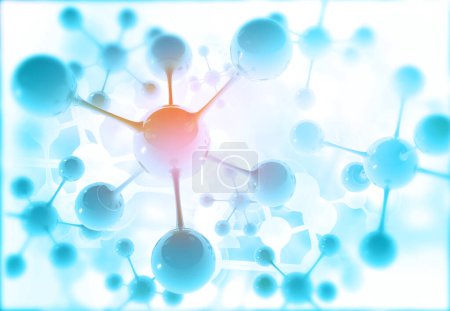 Photo for Abstract Molecule Background. 3d illustration - Royalty Free Image