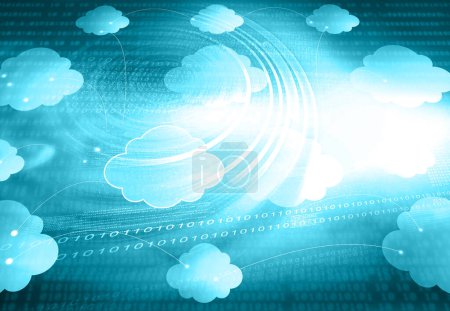 Téléchargez les photos : Fond Cloud Computing. Illustration 2d - en image libre de droit