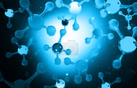 Photo for Scientific Molecule Background. 3d illustration - Royalty Free Image