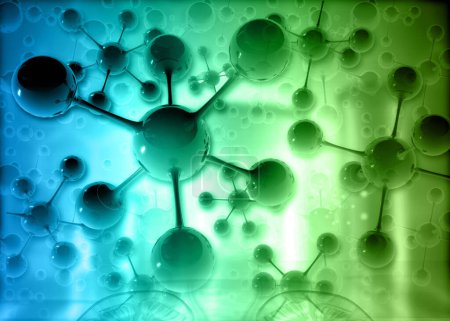 Abstrakte Moleküle medizinischen Hintergrund. 3D-Illustration