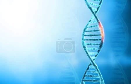 Foto de Mutaciones del ADN o trasfondo del concepto de desorden genético. ilustración 3d - Imagen libre de derechos