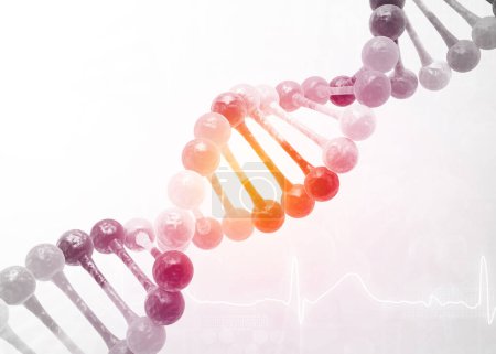 Photo for DNA on abstract science background. 3d illustration - Royalty Free Image