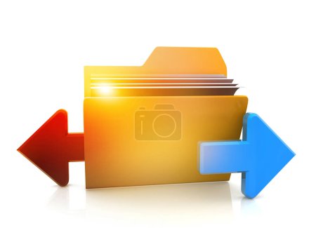 Téléchargez les photos : File sharing icon. 3d render - en image libre de droit