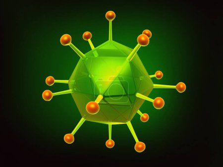 Photo for Virus bacteria on abstract background. 3d illustration - Royalty Free Image