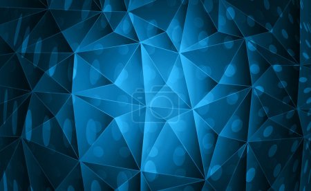 Photo for Abstract blue polygonal background. Digital illustration - Royalty Free Image