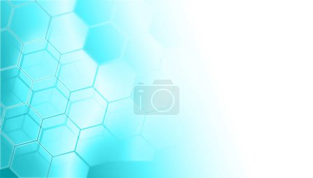 Photo for Abstract technology hexagons background. Digital illustration - Royalty Free Image