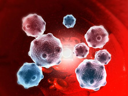 Photo for Abstract virus cells. Medical background. 3d illustration - Royalty Free Image