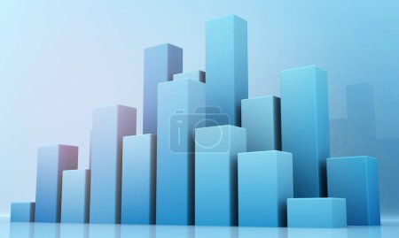 Photo for Business graphs and financial reports. 3d illustration - Royalty Free Image