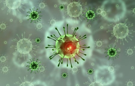 Foto de Fondo de células bacterianas virales. ilustración 3d - Imagen libre de derechos