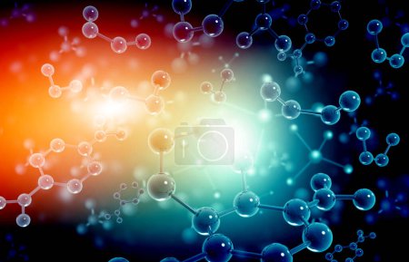 Photo for Abstract molecules background. 3d illustration - Royalty Free Image