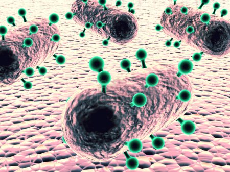 Foto de Enfermedad por infección bacteriana. ilustración 3d - Imagen libre de derechos